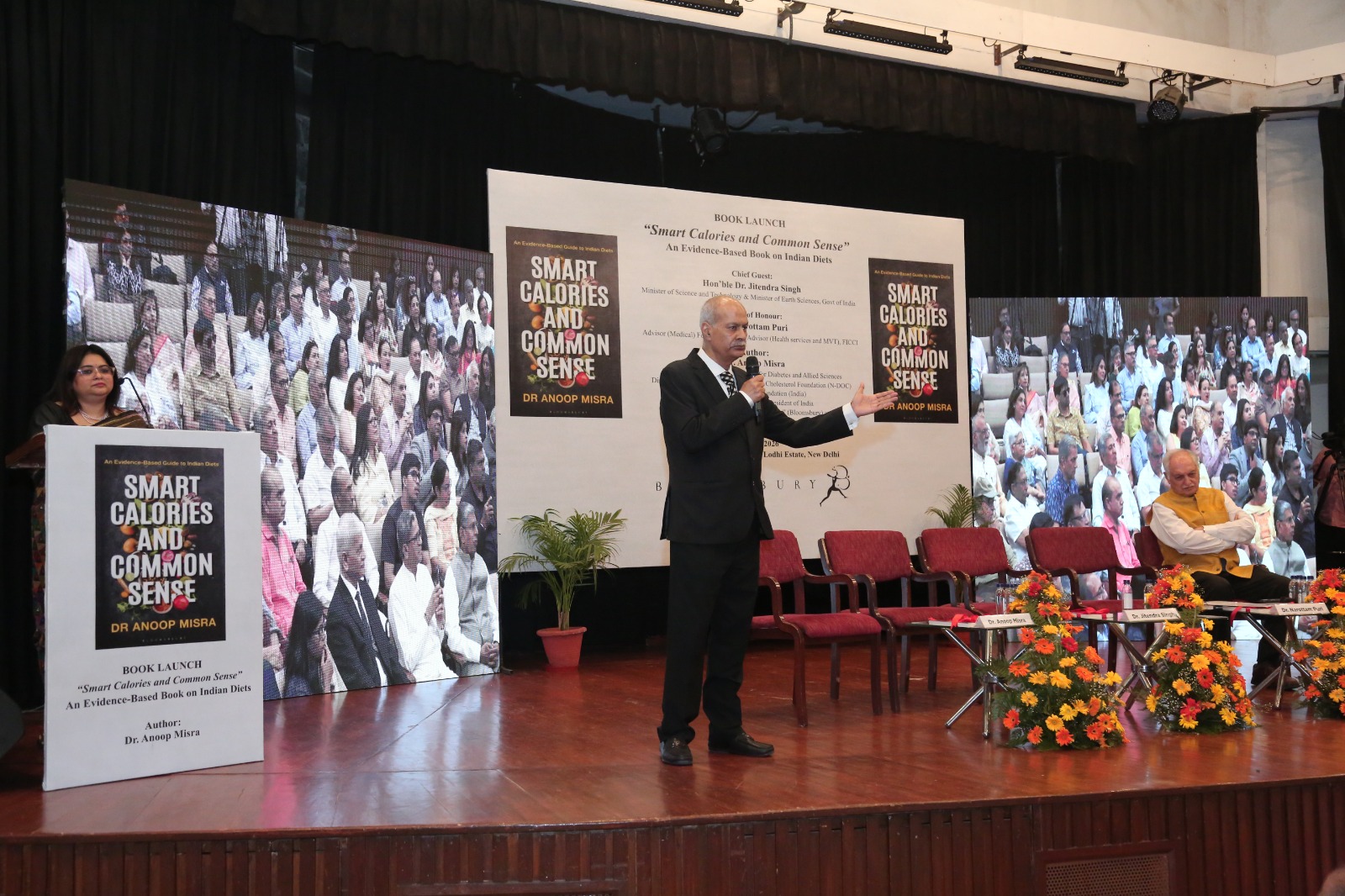 Dr Misra lauching the book